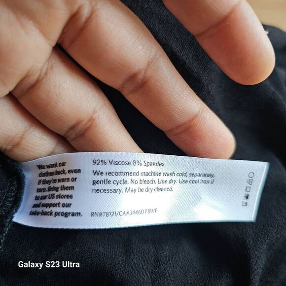 Eileen fisher black tie front maxi dress Sz XXS stretch - Picture 7 of 7